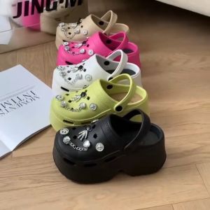 E8899 มาใหม่ รองเท้าหัวโต รองเท้าหัวโตผู้หญิง เสริมส้น 7 ซม แฟชั่นหัวโต รองเท้าหัวโตผู้ใหญ่ แถมตัวติด งานEVA รองเท้าหัวโต ผู้หญิง - Lazada