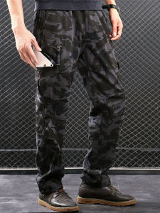 Mùa Xuân Mùa Thu Mùa Đông Nam Quần Hộp Kích Thước Lớn Rộng Rãi Quần Áo Bảo Hộ Lao Động Ngoài Trời Chân Thẳng Nhiều Túi Thoải Mái Quần Tây Giữa Eo