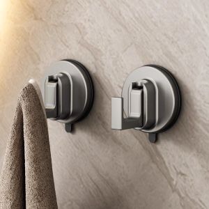 Reusable Suction Cup Hook Waterproof Wall Mount Hooks Punch-free Kitchen Bathroom Towel Robe Coat Clothes Hanger Hook Accessorie