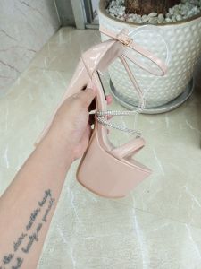 Elegant Double Lace Pageant High Heels Open Toe Women  Sandal