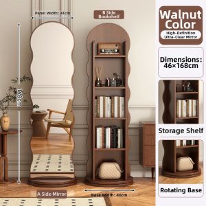 Rotating Full-length Mirror with Storage