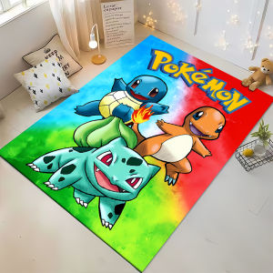 Japanese Anime Pokemon Squirtle Pattern Rug for Living Room Area Carpet Bathroom Mat Creative Doormat Bedroom Mat Home Decor