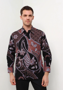 Arjuna Weda Kemeja Batik pria Motif Sawat Nitik Sewu