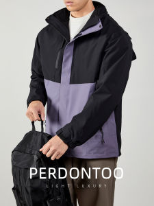 PERDONTOO | Waterproof Windproof Fleece Men Jacket Removable Hood