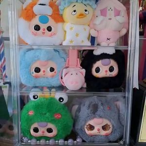 กล่องใส ตู้โมเดล ตุ๊กตา popmart Baby three kimmon labubu ของสะสม แบบแขวนผนัง กันฝุ่นกันความชื้น