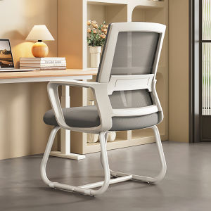 Comfortable Computer Chair 2025 New Home Use Meeting Room Office Desk Chair Dormitory Study Stool Adjustable Back Height Non-rotatable Plastic Frame