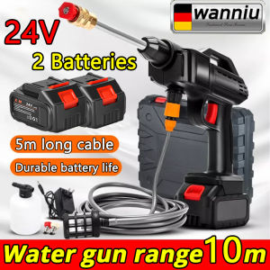🔥free toolbox🔥 wanniu 36bar Wireless car washer high pressure portable water pressure washer 48V Lithium Battery water spray Two batteries 3 ways of water outlet  washing power spray gun Cordless nozzle power sprayer for carwash