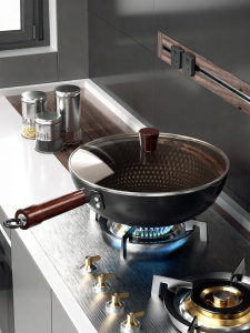AMERCOOK | Non-stick Coating Free Cast Iron Wok