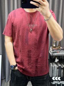 เสื้อยืดแขนสั้นผ้าฝ้ายลินิน ทรงสลิมฟิต ระบายอากาศได้ดี สำหรับผู้ชาย ฤดูร้อน 2025 เสื้อยืดผู้ชาย แฟชั่น ลำลอง ลำลอง