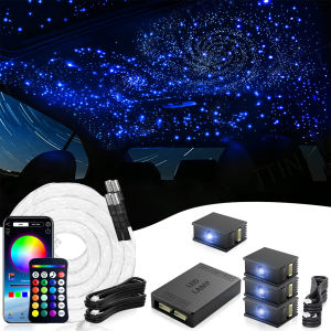 RGBW 1/2/ split machine Car Roof Star Light APP Control Fiber Optic Star Ceiling Light Starry Sky ceiling for Car Home