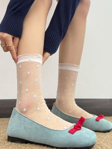 Jacquard Glass Yarn Mid-Calf Socks