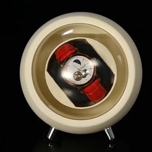 Winder watch box two turning modes multi-powering 360 degree rotating display dust-proof protective spin stand #YBQ1