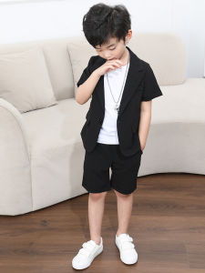 Bộ Đồ Ngắn Tay Mùa Hè Thoải Mái Bộ Đồ Ngắn Tay Cho Bé Trai Thời Trang Sành Điệu Trang Phục Biểu Diễn Dành Cho Trẻ Em Vải Lanh Chất Liệu Màu Sắc Tinh Khiết Thời Trang/ Phong Cách Bé Trai