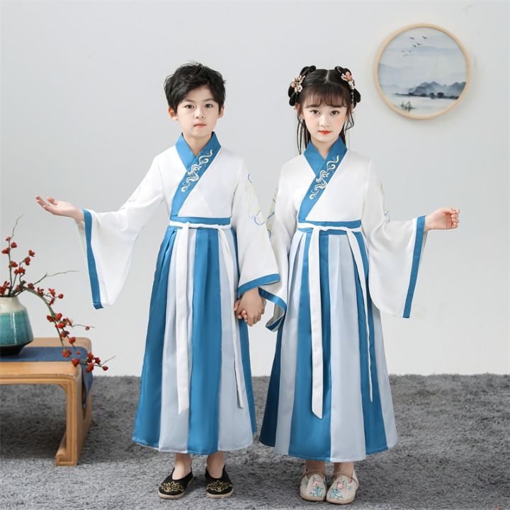 Children's Ancient Costume Hanfu Boy Chinese Classics Suit Girl's Three ...