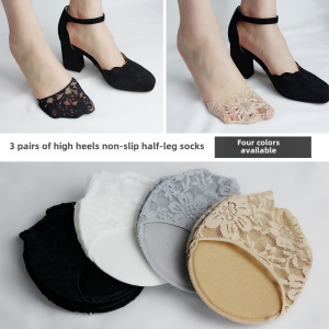 Ultra Soft Womens Lace Invisible Half Palm Socks Shoe Inserts Pain Relief Front Foot Pad Sock Covers Fashionable Foot Care