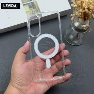 For Magsafe Magnetic Transparent Wireless Charge Case For Samsung S21 Samsung S21 Fe Samsung S21 Plus Samsung S21 Ultra Shockproof PC Cover CM-01