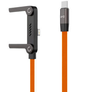 2 In 1 Holder Cable USB Type C To iOS Fast Charging USB C To C Cable For iPhone 14 13 12 11 series/SE Data USBC Elbow Cables