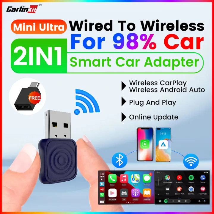 Mini Ultra CarlinKit 5.0 Wired To Wireless Adapter Wireless Android
