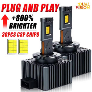 2PCS 30000LM D1S D3S LED Car Headlights Bulbs D2R D2S D4R D4S D5S D8S Turbo Lights 6000K Auto Lamp Plug&Play HID Conversion Kit
