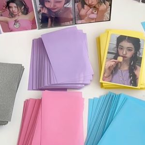 MD-C1272 Inner Sleeve Photocard Warna Macaron Idol Kpop Transparan / Kolbuk Plastik PC Pelindung
