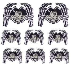 10PCS Horror Skull Embroiderd Patches Punk Horror Movie Embroidey Patch Iron On Patches For Clothing Jackets DIY Sewing Patch