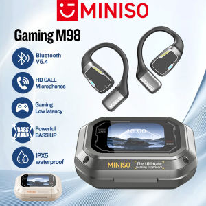 Miniso | [AI Translator] MINISO M98 Wireless Headphones OWS Sports Bluetooth Earphones Gaming Headset ASMR APP Translation Earbuds IPX5