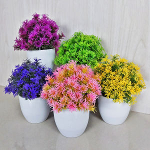 Tanaman Hias Buatan Pot Bunga Tason Plastik Artificial Flower Ornamen Dekorasi Ruangan COD PBP25