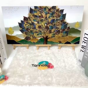 TENNESY Hiasan Dinding Aesthetic Pohon Berdaun Set 3 Panel Dekorasi Dinding Kamar Tidur Pajangan Kayu Poster Dekorasi Rumah