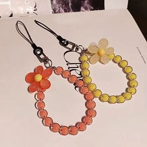 ราคาใช้จ่ายสำหรับสายรัดข้อมือแฟชั่นป้องกันการสูญหายลายดอกไม้สีสันสดใสพร้อมแผ่นการ์ดโทรศัพท์มือถือสายคล้องลูกปัด