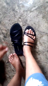 CALVARI - BETTA Sandal Wanita Korea Teplek Casual Kekinian Size 36 - 40 Sendal Flat Cewek Kasual