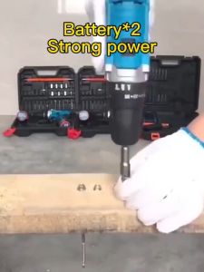 Glaxor Cordless Electric Impact Drill 2-Speed Driver-Drill 168V Electric Screwdriver Free Accessories Set Ready Stock