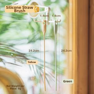 SHUEHO | Silicone Straw Cleaning Brush Long Cup Bottle Lid Cleaner