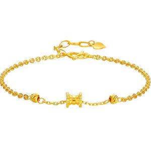 LUK KWAI FOOK | Versatile Slim Waist Solid Gold Bracelet