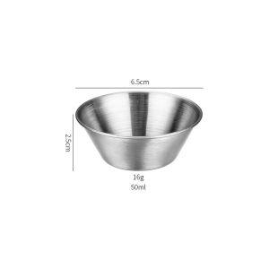 Stainless Steel Dipping Sauce Dish Home Use Hot Pot BBQ Small Dish Condiment Plate Luxury Sensation Seasoning Oil Vinegar Dish