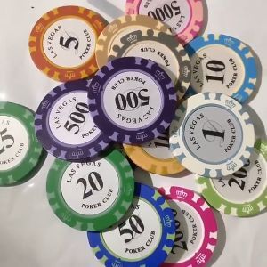 Poker Chip 25pcs Per Set Casino Chips Premium Texas Holdem Playing Token Poker Card Game Kasino High Quality 筹码币 德州扑克筹码