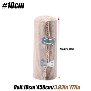 1 Roll Premium Elastic Bandage Wrap – Strong Compression Bandage Wrap with Extra Clips for Sports Sprains WristAnkle and Foot