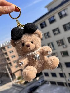 Winlindo น่ารักหมีตุ๊กตาพวงกุญแจเกาหลีสไตล์ผีเสื้อรถแขวนกระเป๋า Charm น่ารักอุปกรณ์เสริมของขวัญวันเกิด