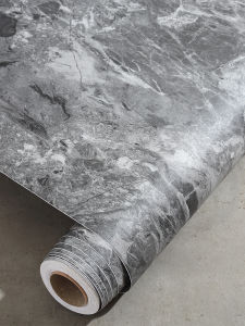 KEERMAN | Self-adhesive Matte Gray Faux Stone Wallpaper