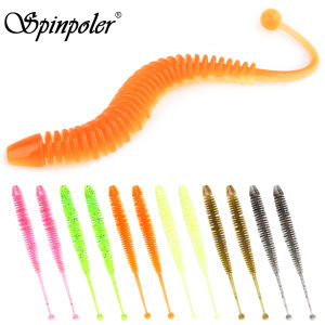 Spinpoler Soft Bait Fishing Lure Shad Stick Worm Sea Bass Fake Earthworm Artificial Trout Bass Drop Shot Perch Leurre 10pcs/Pack