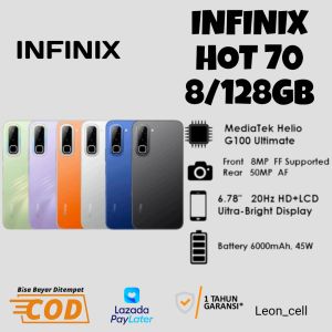 Infinix Hot 70 8/128GB 6+6 GB extend 12 GB+128GB 1 Tahun Garansi Resmi