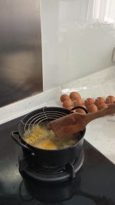 Sunland Wajan Penggorengan Deep Fryer dengan Tirisan Anti Lengket 20CM PF01