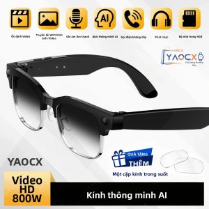 Kính Thông Minh 4K HD 8MP Mới 2026 Hỗ Trợ Dịch Thuật AI Truyền Ảnh Qua Wi-Fi Chống Nước Bộ Nhớ 4GB Dịch Thuật Ngôn Ngữ Thời Gian Thực
