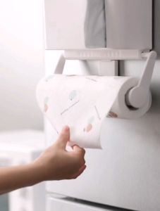 Magnetic Paper Towel Holder Refrigerator Storage Box Wal- Mounted Paper Roll Holder Multifunctional Fridge Organizer For Kitchen Storage Holder Box