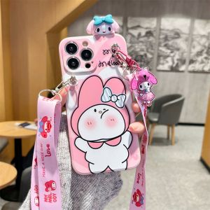 Full Cover Huawei Mate60 Cartoon Meilidi Makeup Mirror Soft Silicone Dog Grooming Protective Case Anti-Fall Compatible with Mate60 pro