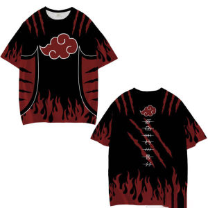 Bandai | Naruto Clothes Around Naruto Sasuke Uchiha Itachi Impression Anime Secondary Yuan Summer Wear Mens Short Sleeve T-shirt