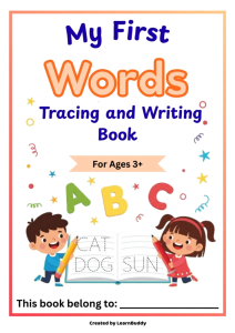 Hardcopy My First Words Tracing & Writing Book |Preschool Handwriting Practice for Kids Ages 3–6