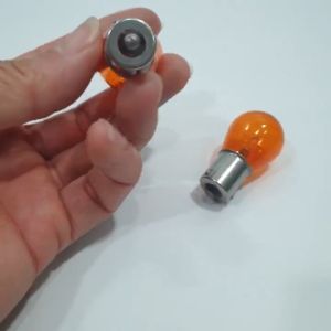 2 Bóng đèn xi nhan ô tô chân cài lệch 12V 21W màu vàng 1 tóc