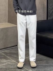 Quần Dài Nam Mùa Hè Mỏng Quần Dài Ống Đứng Quần Dài Thường Ngày Quần Dài Thẳng Vải Cotton Pha Trộn Quần Dài Thoải Mái