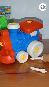 Mainan Train Kereta Bongkar Pasang Obeng Baut Set Merakit Kereta Pesawat Helicoper SNI