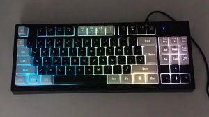 keyboard gaming Wired RGB Streamer Gaming Keyboard Adjustable Backlit 25 Key Conflict-Free Membrane Mechanical Keyboard